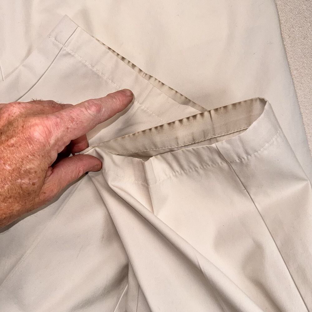 ORVIS Brand Pants 44x30 Men's Off-White Khaki Style Tapered Leg - Picture 7 of 7